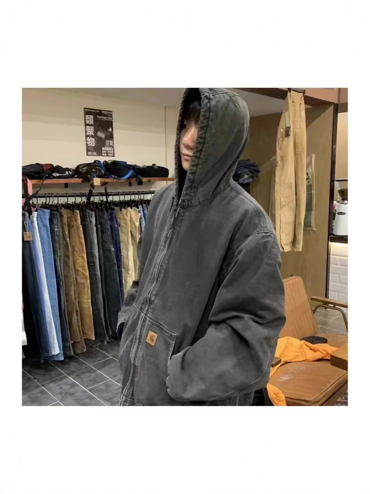 Heavy-Duty Washed Canvas Work Jacket