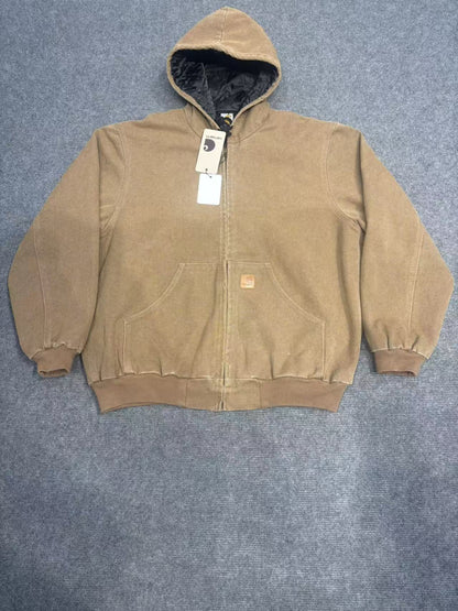 Heavy-Duty Washed Canvas Work Jacket
