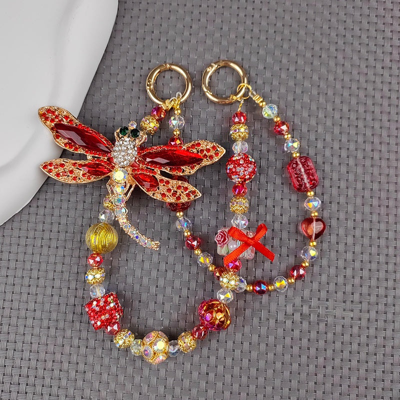 Heavy Duty Zircon Dragonfly Mobile Phone Chain