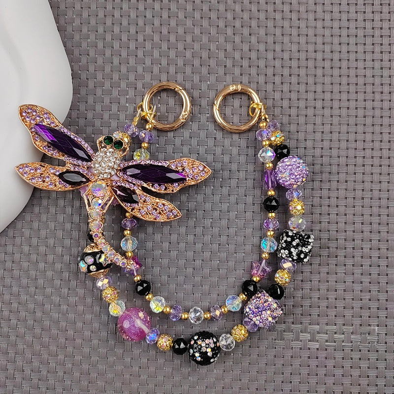 Heavy Duty Zircon Dragonfly Mobile Phone Chain