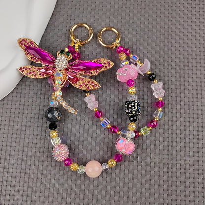Heavy Duty Zircon Dragonfly Mobile Phone Chain