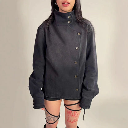 Heavy Washed Long Sleeve Denim Jacket