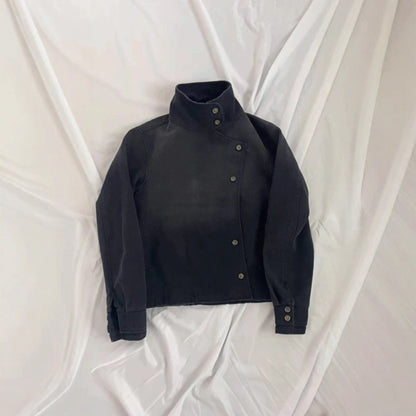 Heavy Washed Long Sleeve Denim Jacket