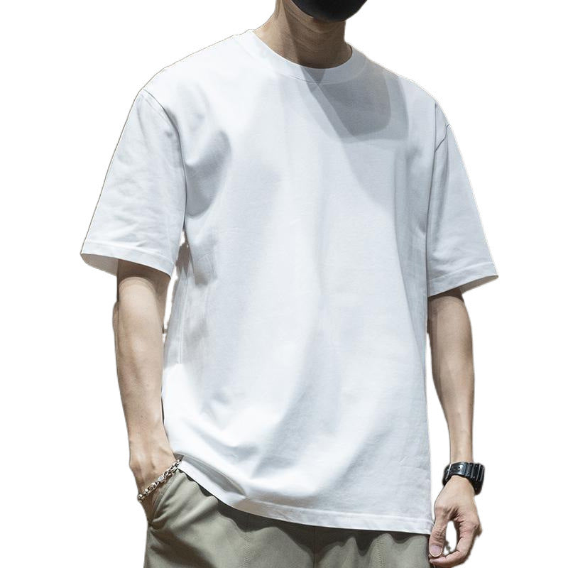 Heavyweight 100% Cotton Short-Sleeve Versatile T-Shirt
