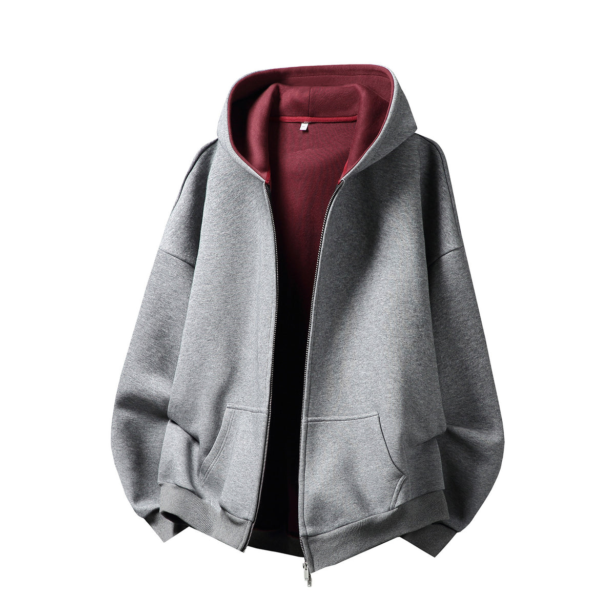 Heavyweight American-style color-blocked lined hoodie