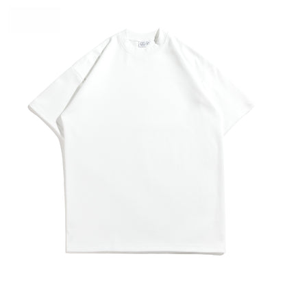Heavyweight Brushed Cotton T-Shirt Men Vintage Style