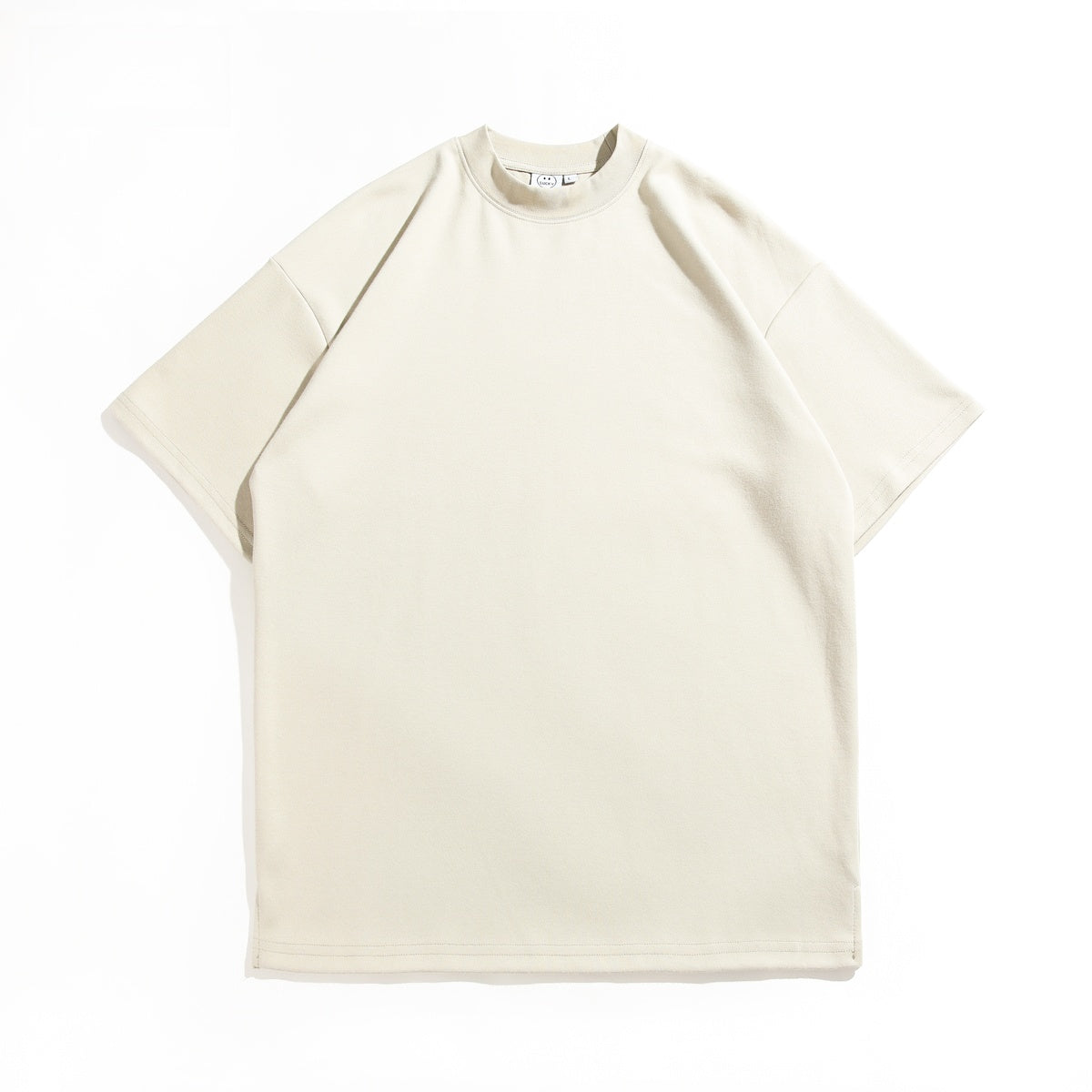 Heavyweight Brushed Cotton T-Shirt Men Vintage Style