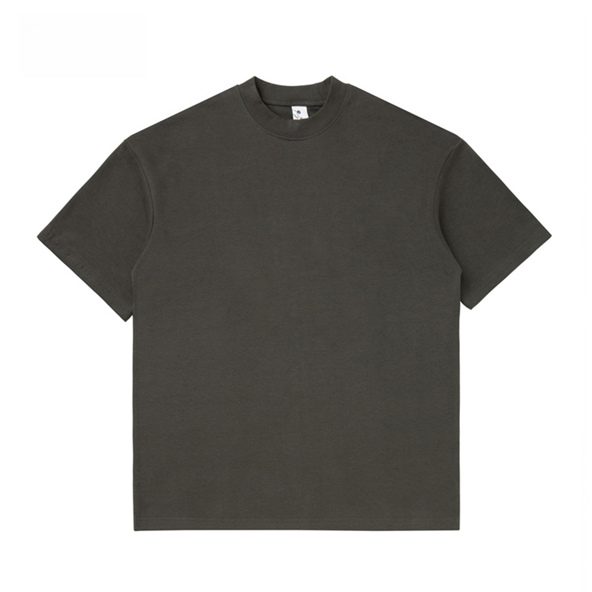 Heavyweight Brushed Cotton T-Shirt Men Vintage Style