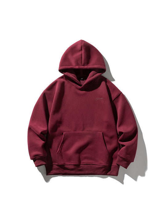Heavyweight Cotton Blend Hooded Pullover Sweatshirt
