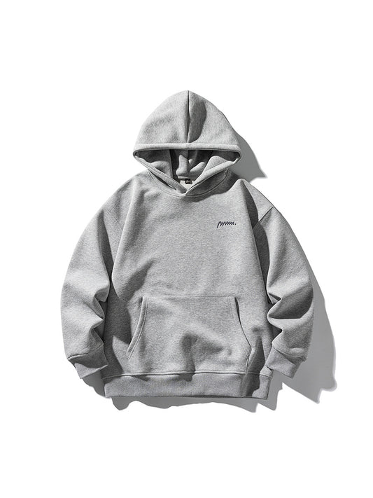 Heavyweight Cotton Blend Hooded Pullover Sweatshirt