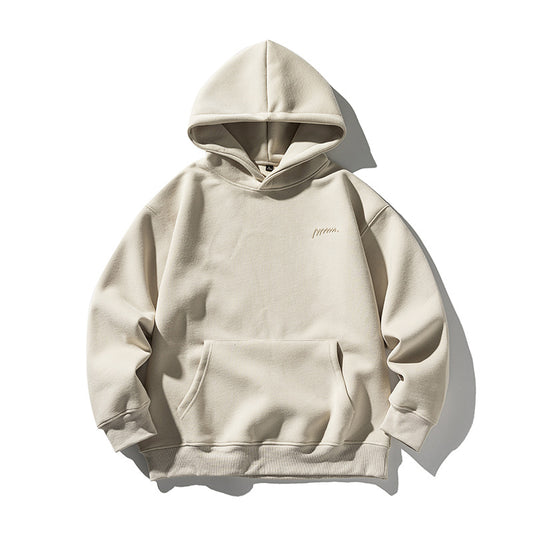 Heavyweight Cotton Blend Hooded Pullover Sweatshirt