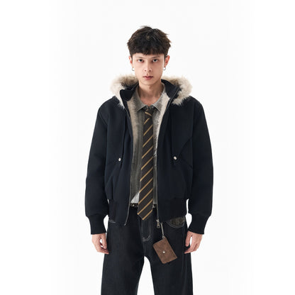 Heavyweight Cotton Canvas Jacket with Detachable Hood