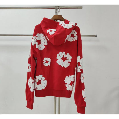 Heavyweight Fleece-Lined Hooded Sweatshirt with Unique Print