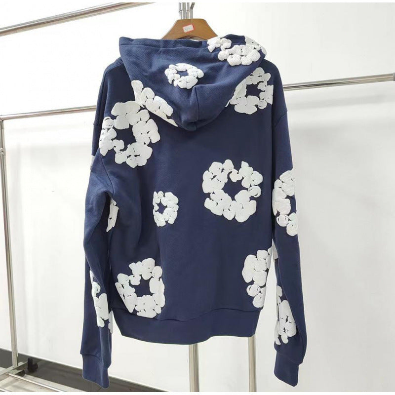 Heavyweight Fleece-Lined Hooded Sweatshirt with Unique Print