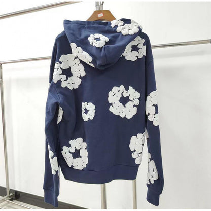 Heavyweight Fleece-Lined Hooded Sweatshirt with Unique Print