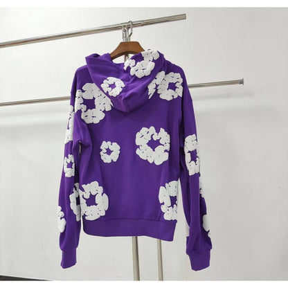 Heavyweight Fleece-Lined Hooded Sweatshirt with Unique Print