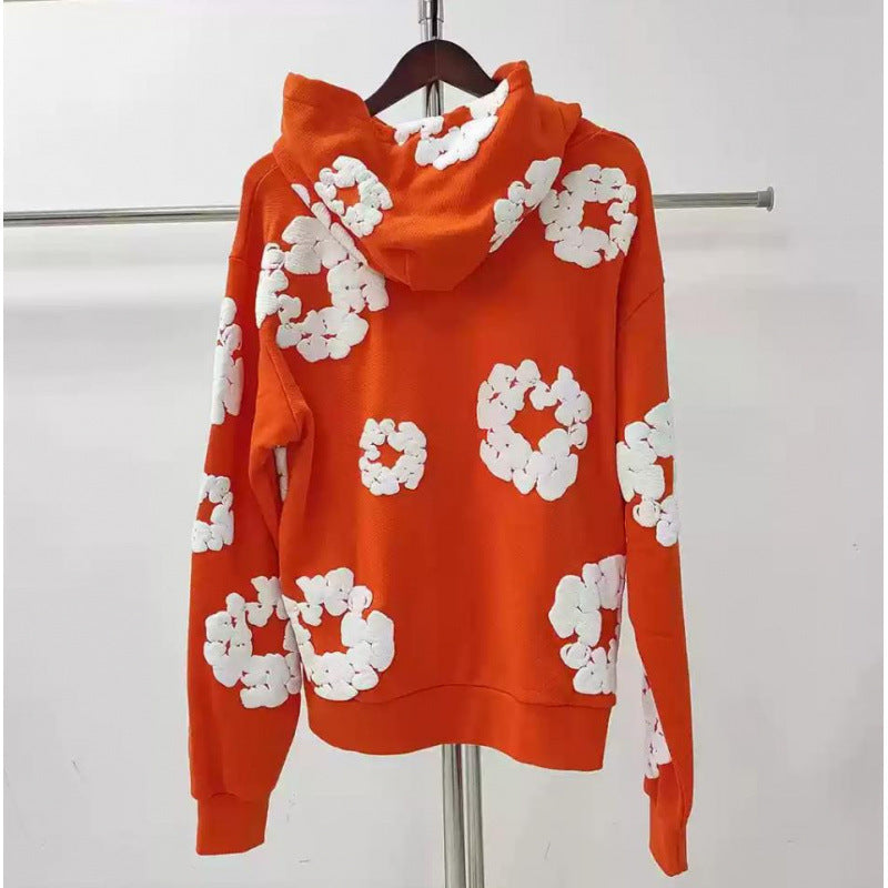 Heavyweight Fleece-Lined Hooded Sweatshirt with Unique Print