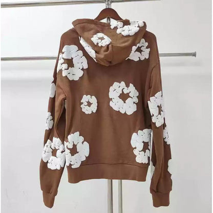 Heavyweight Fleece-Lined Hooded Sweatshirt with Unique Print