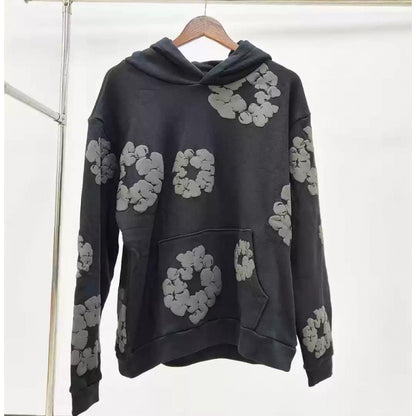 Heavyweight Fleece-Lined Hooded Sweatshirt with Unique Print