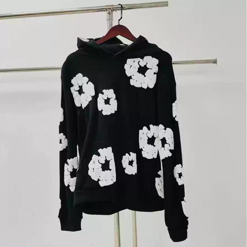 Heavyweight Fleece-Lined Hooded Sweatshirt with Unique Print