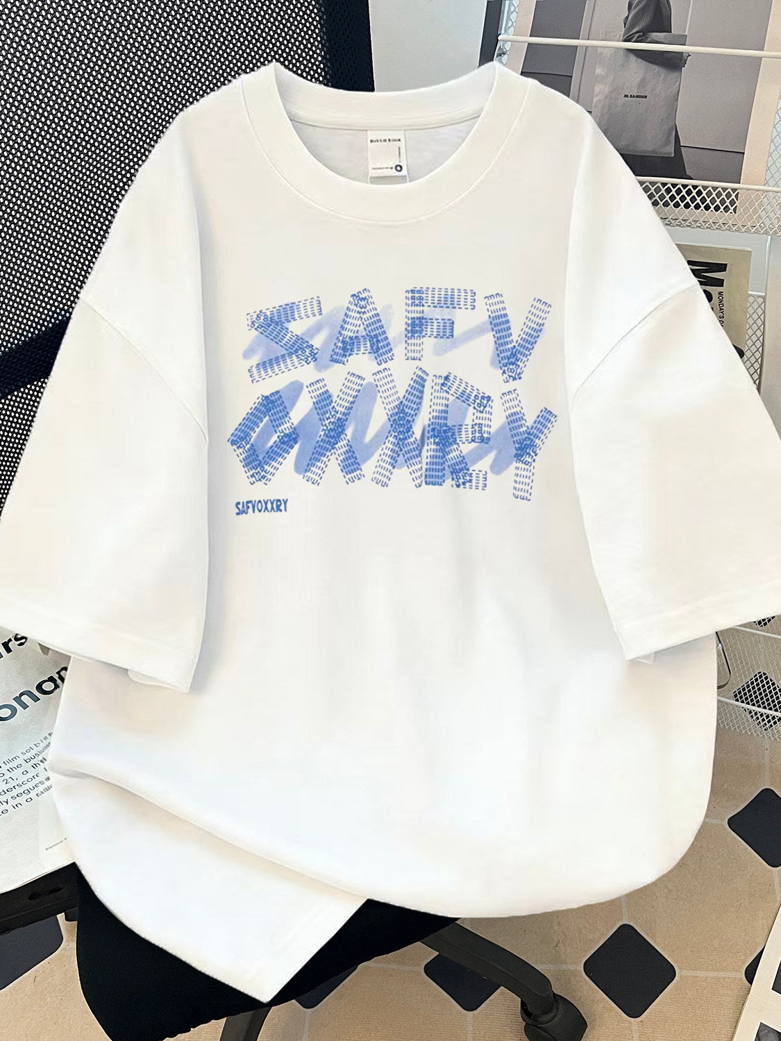 Heavyweight Letter Print Cotton T-Shirts