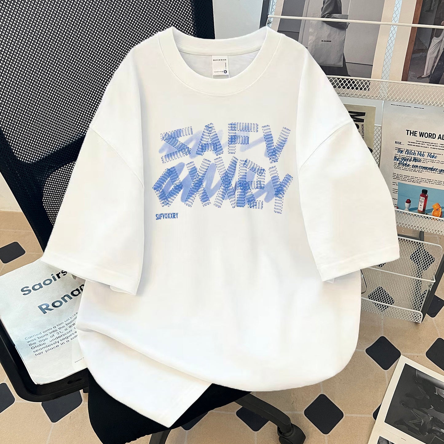 Heavyweight Letter Print Cotton T-Shirts