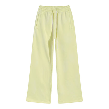 Heavyweight Washed Fleece Wide-Leg Sweatpants