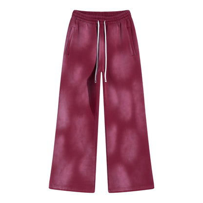 Heavyweight Washed Fleece Wide-Leg Sweatpants