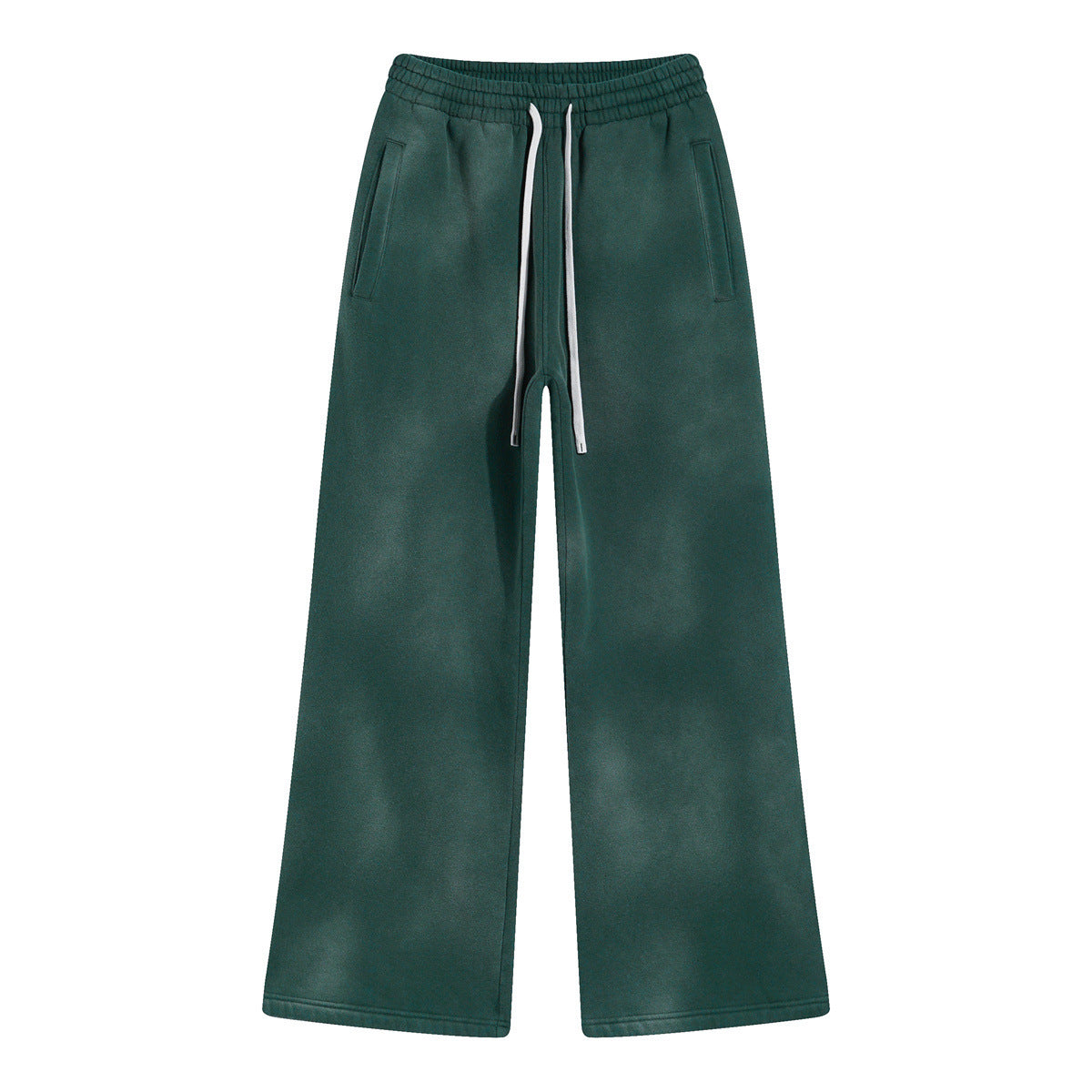 Heavyweight Washed Fleece Wide-Leg Sweatpants