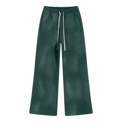 Heavyweight Washed Fleece Wide-Leg Sweatpants