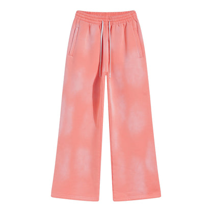 Heavyweight Washed Fleece Wide-Leg Sweatpants