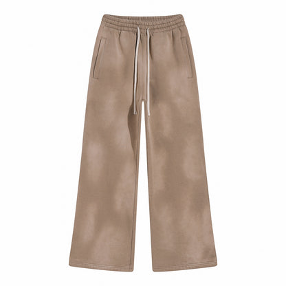 Heavyweight Washed Fleece Wide-Leg Sweatpants