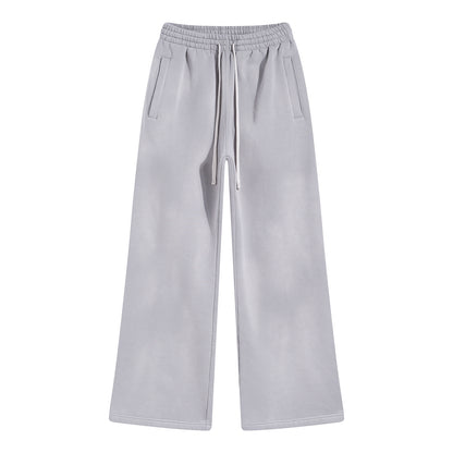 Heavyweight Washed Fleece Wide-Leg Sweatpants