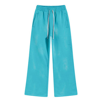 Heavyweight Washed Fleece Wide-Leg Sweatpants