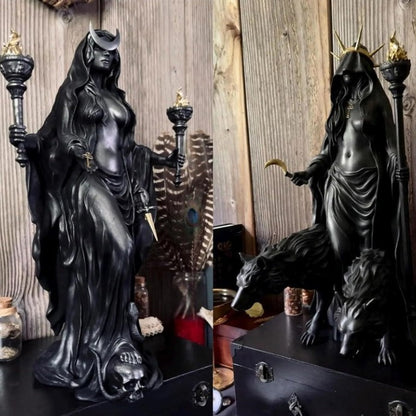 Hecate Witch Goddess Resin Statue