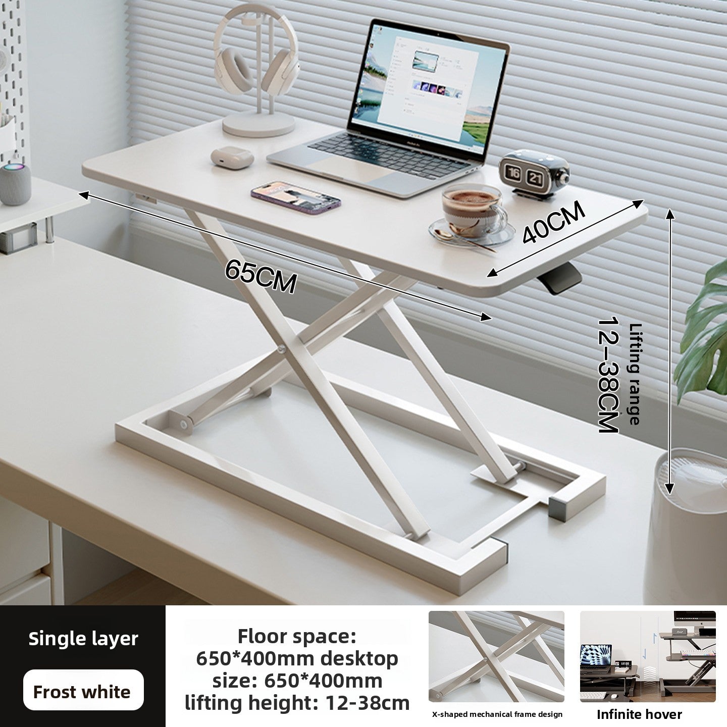Height Adjustable Desktop Riser Stand