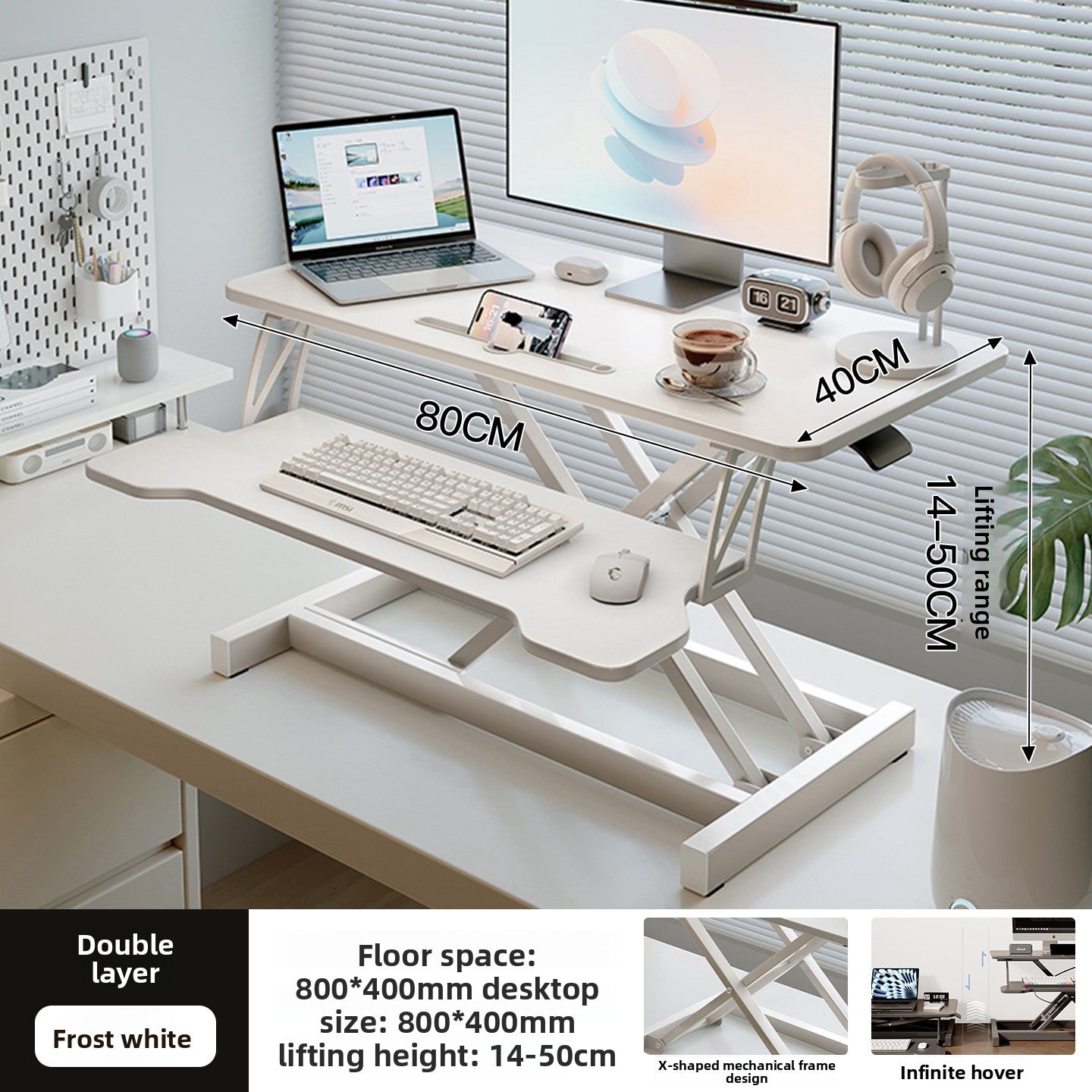 Height Adjustable Desktop Riser Stand