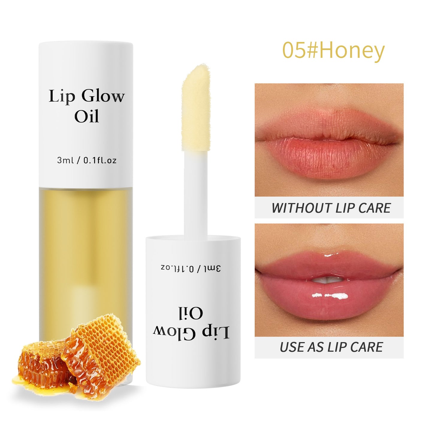 HelloKiss Fruit Lip Oil - Natural Moisturizing Glossy Lip Balm