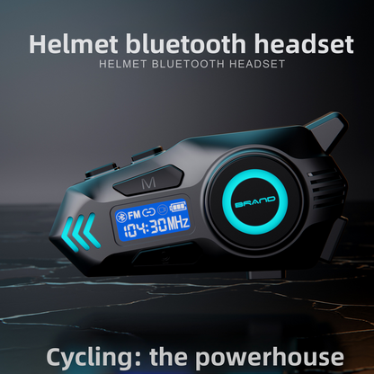 Helmet Bluetooth Headset with Intercom and Video Recording, FM Radio