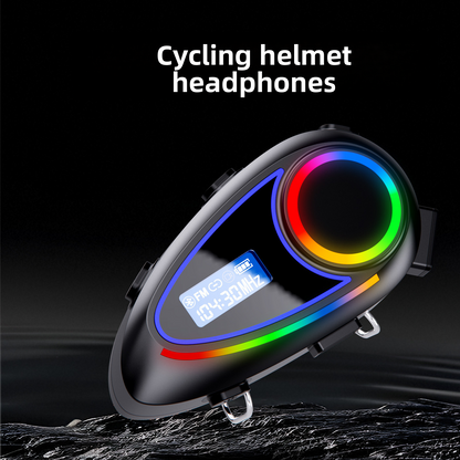 Helmet Bluetooth Headset with Intercom and Video Recording, FM Radio