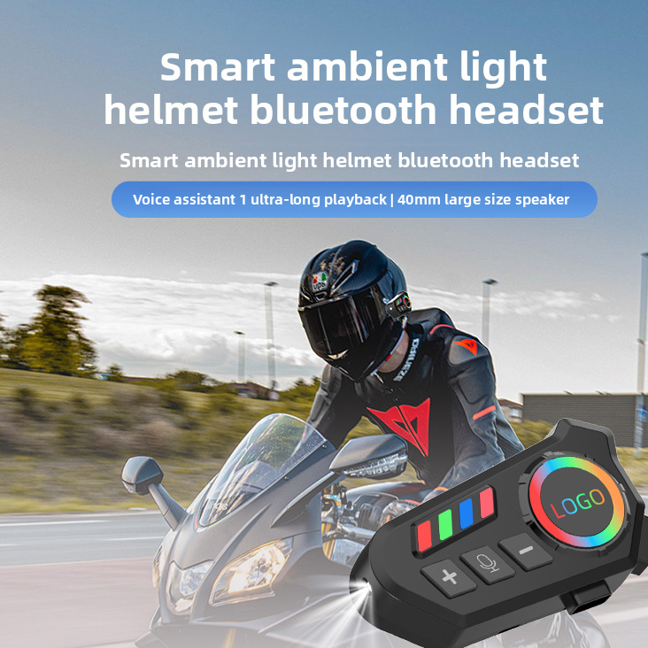 Helmet Bluetooth Headset with Intercom and Video Recording, FM Radio
