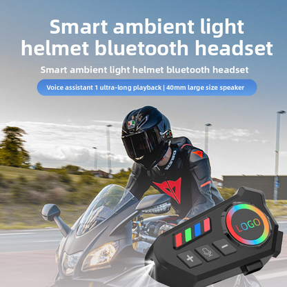 Helmet Bluetooth Headset with Intercom and Video Recording, FM Radio