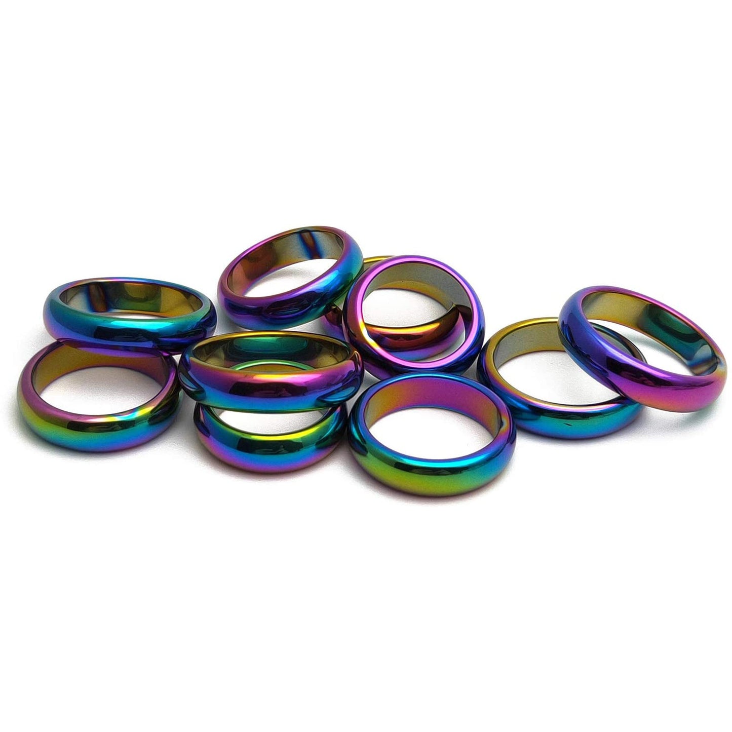 Hematite Arc Facet Ring