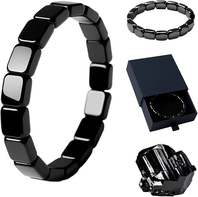 Hematite Stretch Square Bead Bracelet
