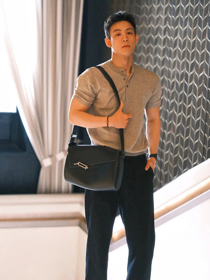 Henry collar short sleeve