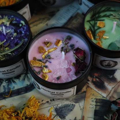 Herbal Crystal Scented Candle