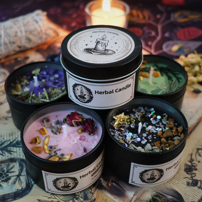 Herbal Crystal Scented Candle