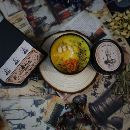 Herbal Crystal Scented Candle