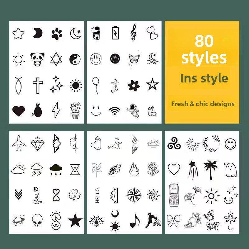 Herbal Semi-Permanent Tattoo Stickers