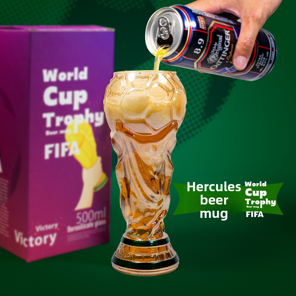 Hercules Football Trophy Beer Glass Mug